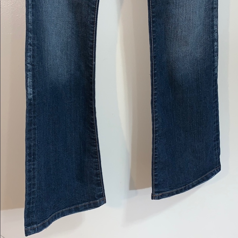BEBE Denim | Dark Wash Bootcut Denim Pants Jeans Italian Fabric Fitted Low Rise - Picture 4 of 8